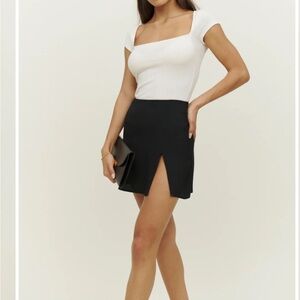 Reformation Black Mini Skirt